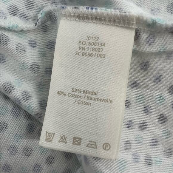 Boden Margot Jersey Knit Dress polka dot blue white sz 10 - Picture 6 of 7